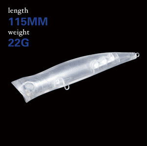 Leurre flottant Popper concave grand format <span class=keywords><strong>Banshee</strong></span> artificiel non fini Blank VP03 Top Water 115mm 22g pour la pêche en gros - Product Image 2