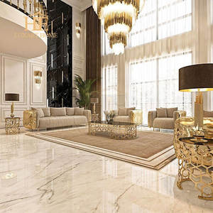 Boca Classic Villa Hochwertiges Couch-Sofa-Set Möbel Gold Italienischer Luxus Messingrahmen Nappaleder-Sofa - Product Image 2