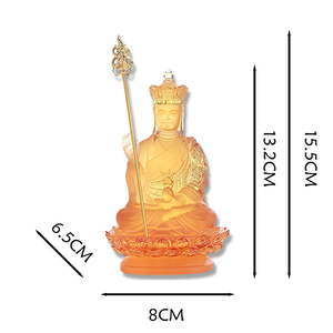 Handmade cổ điển phong cách Glossy/Matte kết thúc pha lê ksitigarbha tượng sen trang trí bàn thờ Phật trang nghiêm thiêng liêng nhân viên scepter - Product Image 2