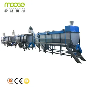 2000kg / Hr Plastic PET Bottle Flakes Washing Recycling Production Line