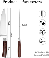 Couteau de Chef Japonais 8 Pouces Très Vendu, Personnalisable avec Étiquette Privée, Super Tranchant, pour Fruits, Légumes et Viandes, Ustensile de Cuisine Idéal pour un Cadeau