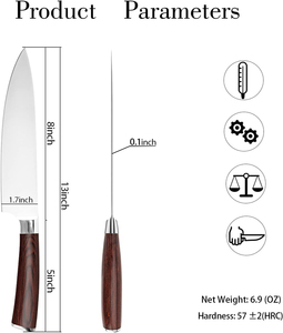 Cuchillo <span class=keywords><strong>de</strong></span> Chef Japonés <span class=keywords><strong>de</strong></span> 8 Pulgadas, Superventas, Etiqueta Privada Personalizada, Cuchillo <span class=keywords><strong>para</strong></span> Frutas, Verduras y Carne, Utensilio <span class=keywords><strong>de</strong></span> Cocina <span class=keywords><strong>para</strong></span> Regalo - Product Image 4