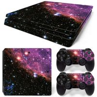 Autocollants intégraux pour console de jeu compatibles PS4 Slim, film ciel étoilé, autocollants latéraux ciel étoilé, accessoires, autocollants pour manettes