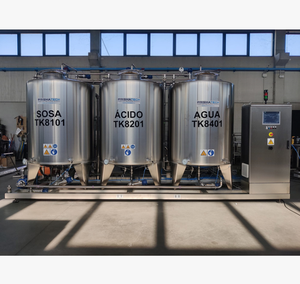 2025 nueva tendencia al por mayor 10.000 L/H Sani-Tech 3 tanques AISI 304L/316L máquina Cip automática de calefacción eléctrica montada en patín - Product Image 1