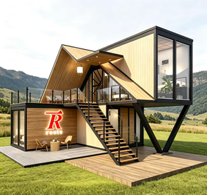 Maison triangulaire pour le <span class=keywords><strong>camping</strong></span> et l'hébergement - Maison modulaire entièrement décorée et personnalisable - Un classique tendance - Product Image 1