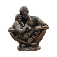 Cadeau religieux catholique personnalisé Statue d'église Sainte Famille Statue en Bronze Dieu Paternité Saint Joseph Statue en Bronze