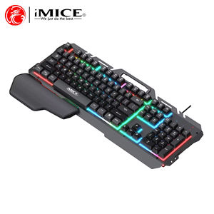 IMICE <span class=keywords><strong>Keyboard</strong></span> Gaming, GK-700 dengan dudukan tangan, 104 tombol, topi kunci warna-warni dan lampu latar pelangi - Product Image 5