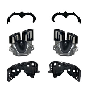 Embout d'échappement Amp-Z en acier inoxydable argent noir universel pour Mercedes-Benz Classe GLA H247 GLA200 220 250 GLA35 - Product Image 1