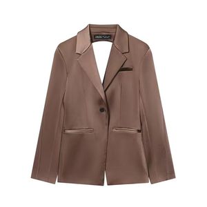 Blazer de Mujer con Solapa y Espalda Descubierta, de Manga Larga, Moda Otoño Invierno, Nueva Colección - Product Image 2