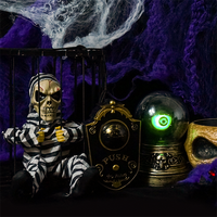 Ornements de sonnette d'Halloween pas chers, œil de porte unique, effroi hanté, accessoires lumineux, décoration de porte suspendue, déguisement de fête