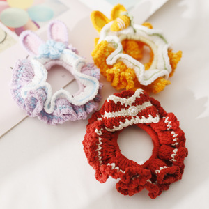 Bandeau doux et élégant tissé à la main, accessoire en laine crocheté fait main par <span class=keywords><strong>maman</strong></span>, artisanat textile <span class=keywords><strong>pour</strong></span> filles - Product Image 1