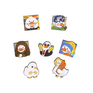 Broches de Esmalte Personalizados con <span class=keywords><strong>Pintura</strong></span> al Óleo de Patos, Divertidos Patitos de Picasso, Insignia de Solapa, Joyería de Dibujos Animados, Regalo para Niños, Metal - Product Image 4