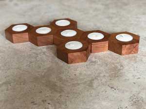 Bougeoir en bois fait à la main, chandelier pour décoration de la maison - Product Image 4