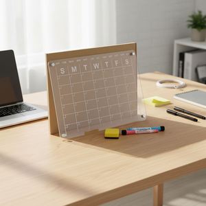 Custom Transparent Clear Magnetic Dry Erase Message Acrylic Writing Note White Board Whiteboard <b>Calendar</b> for Fridge - Product Image 2