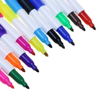 BECOL – Lot de 12 marqueurs de golf miniatures non toxiques, mignons, avec logo personnalisé, stylos permanents avec sac en PVC pour étudiants