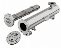 Échangeur de chaleur OEM personnalisé à double feuille tubulaire en U, amovible, conforme ASME BPE GMP, pour eau purifiée WFI et fluides biochimiques