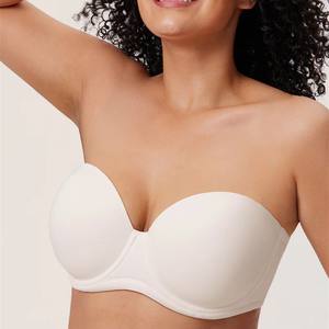 Ropa Interior Sexy sin Tirantes para Mujer, <span class=keywords><strong>Sujetador</strong></span> Push-Up Antideslizante 70-105 C D E F G H, Sin Costuras, <span class=keywords><strong>Invisible</strong></span>, <span class=keywords><strong>Talla</strong></span> <span class=keywords><strong>Grande</strong></span>, Bustos Grandes, Estilo Delgado - Product Image 3