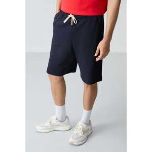 Conjunto de Pantalones Cortos de Algodón Azul Marino para Hombre Fiesta, Corte Holgado, 85257 - Product Image 3