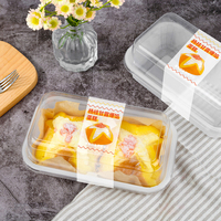 Boîte d'emballage jetable transparente en plastique PET Briwell pour biscuits, pâtisseries, desserts, gâteaux et sandwichs à emporter – Vente en gros