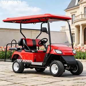 Voiturette de golf électrique 4 places avec benne de chargement, batterie lithium 48V, buggy de travail robuste, moteur AC, certifiée CE pour les centres de villégiature et les fermes - Product Image 1