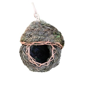 Nid d'oiseau en aiguilles de pin, tissé à la main, écologique, décoration de jardin pour oiseaux, 17x15cm, forme arrondie - Product Image 5