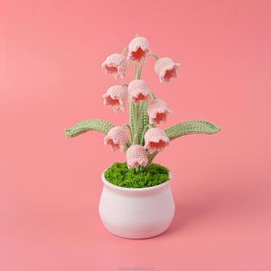 Maceta de Tulipanes Tejida a Mano, Flor Artificial para Decoración del Hogar, para el Día de la Madre, Navidad, Halloween - Product Image 5