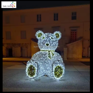 Décoration de festival en plein air, motif ours lumineux LED, décoration extérieure pour la Saint-Valentin - Product Image 4