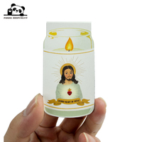 Marque-page magnétique pliable personnalisé avec impression couleur et logo personnalisé pour la promotion, les souvenirs et les cadeaux religieux.