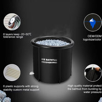Baignoire pliable Chillmend pour bain de glace, seau à glace portable DWF pour thérapie par l'eau froide, baignoire pour adultes, spa