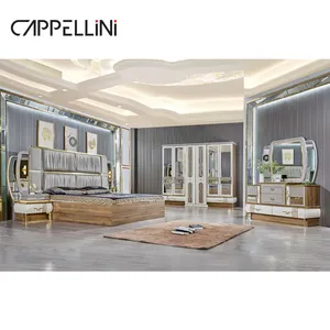 Luxury King Size Double Bed Modern Design Full Wooden Bedroom Sets Furniture Meuble De Chambre A Coucher Lit Complet