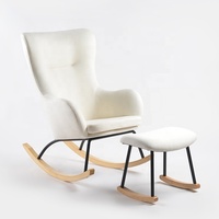 Fauteuil à bascule inclinable en bois massif de style moderne - Mobilier écologique modulaire pour salon, chambre, villa, maison