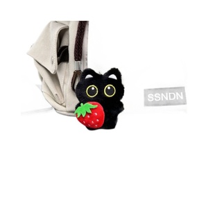 Wholesale Black <b>Cat</b> <b>Plush</b> Keychain Cute Cartoon <b>Cat</b> Pendant Bag Charm Big Eyes Doll Decorations Custom Gift Bulk Orders - Product Image 5