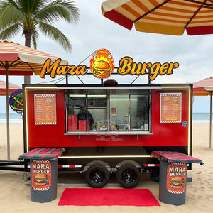 Remorque alimentaire mobile pour barbecue, cuisine extérieure entièrement équipée, chariots de vente ambulante, kiosque de restauration rapide en plein air - Product Image 1