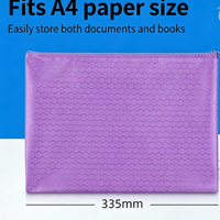 Bolsa de Archivo Impermeable con Cierre de Cremallera y Diseño de Panal de Abeja, Bolsa de PVC con Logotipo Personalizado, Organizador de Exámenes para Estudiantes, Bolsa de Almacenamiento de Documentos de Oficina A4