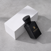 Flacon de parfum carré en verre épais de luxe vide, personnalisé en usine, avec bouchon en bois, 30 ml, 50 ml