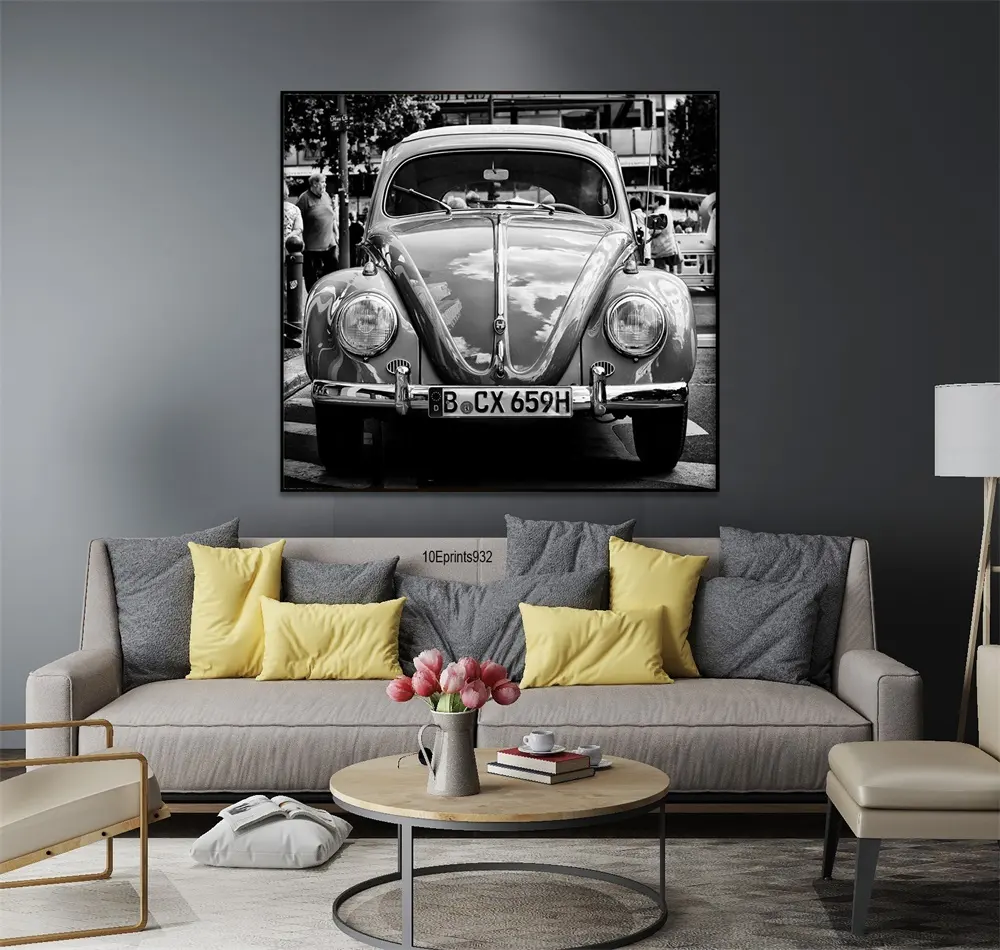 Modern POP Picture Art HD Car Canvas Printing With Frame Decorative For Canvas Wall Painting