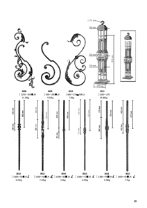 Composants en <span class=keywords><strong>fer</strong></span> <span class=keywords><strong>forgé</strong></span> éléments forgés poteau de départ en <span class=keywords><strong>fer</strong></span> <span class=keywords><strong>forgé</strong></span> <span class=keywords><strong>rampe</strong></span> en acier carrée torsadée pour main courante balustrade raling - Product Image 3