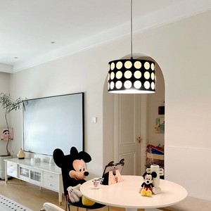 Lámpara colgante vintage con diseño de lunares, redonda, E27, LED, de una sola cabeza, para dormitorio, sala de estar, decoración del hogar - Product Image 2