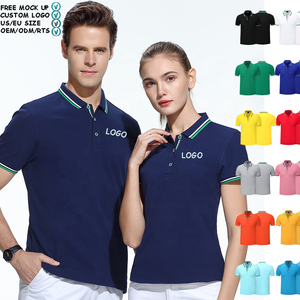 200Gsm Factory Custom Logo Men's Casual Golf Polo Shirts Polyester Plus Size Short Uniform T Shirt Blank Promotional Essential