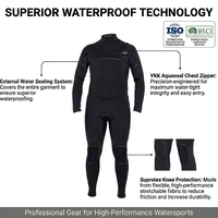 Combinaison de plongée en néoprène de qualité supérieure pour adultes avec fermeture éclair sur la poitrine, séchage rapide, flexible, thermique, combinaison intégrale pour sports nautiques, surf