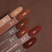LADAI Nouvelle tendance OEM/ODM Vente en gros 24 couleurs Gel vernis à ongles haute pigmentation longue durée Couleur marron Ensemble pour salons de manucure professionnels