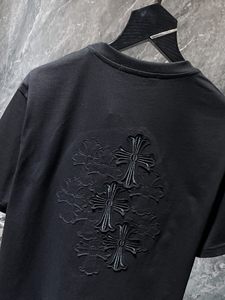 T-shirt da <span class=keywords><strong>Uomo</strong></span> con Ricamo Personalizzato, T-shirt Aderente con Collo Tondo, Abbigliamento Streetwear Estivo da <span class=keywords><strong>Uomo</strong></span>, Produttore di Abbigliamento - Product Image 4