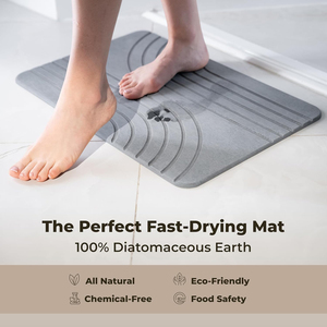 Alfombrilla de Baño de Piedra con Logotipo Personalizado, Antideslizante, de Secado Rápido, Alfombrilla de Baño Geométrica Tallada en Piedra de Diatomeas - Product Image 4
