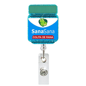 Clip de badge rétractable facile à tirer en ABS, clip en acrylique pour poudre libre, patch pour flacons de médicaments, badges - Product Image 3