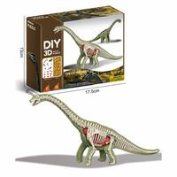 Kit de Modélisation 3D DIY de l'Anatomie du Triceratops, 37 Pièces, Squelette et Organes Détachables, Jouet Scientifique Éducatif STEM sur les Dinosaures pour Enfants