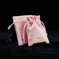 Pochette cadeau en daim personnalisée avec logo de marque, sac à cordon léger 8*10cm