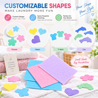 Feuilles de lessive écologiques sans plastique, concentrées et dissolvables pour le lavage domestique