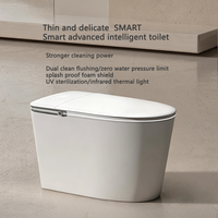 Ensemble de toilettes intelligentes automatiques avec chasse d'eau automatique, télécommande, auto-nettoyage, bidet électrique intelligent pour salle de bain