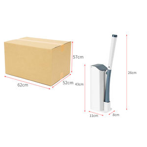 Brosse de nettoyage jetable pour toilettes, support de brosse de toilette jetable avec 8 recharges - Product Image 2