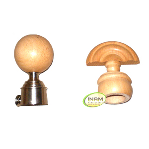 ไม้ที่สวยงามและนักออกแบบที่ทำด้วยมือม่านสิ้นสุดตกแต่ง Finial - Product Image 1